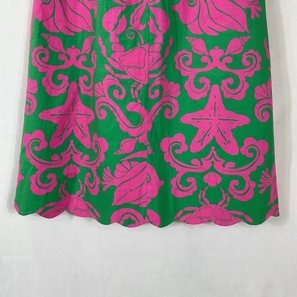 Lilly Pulitzer Strapless Sienna Dress Size 2 Vintage Pink Green Sea Life EUC - Picture 5 of 16